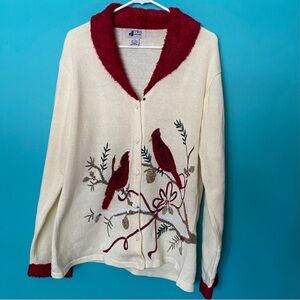 JTwo Cardinals Shawl Collar Cardigan Sweater XL
